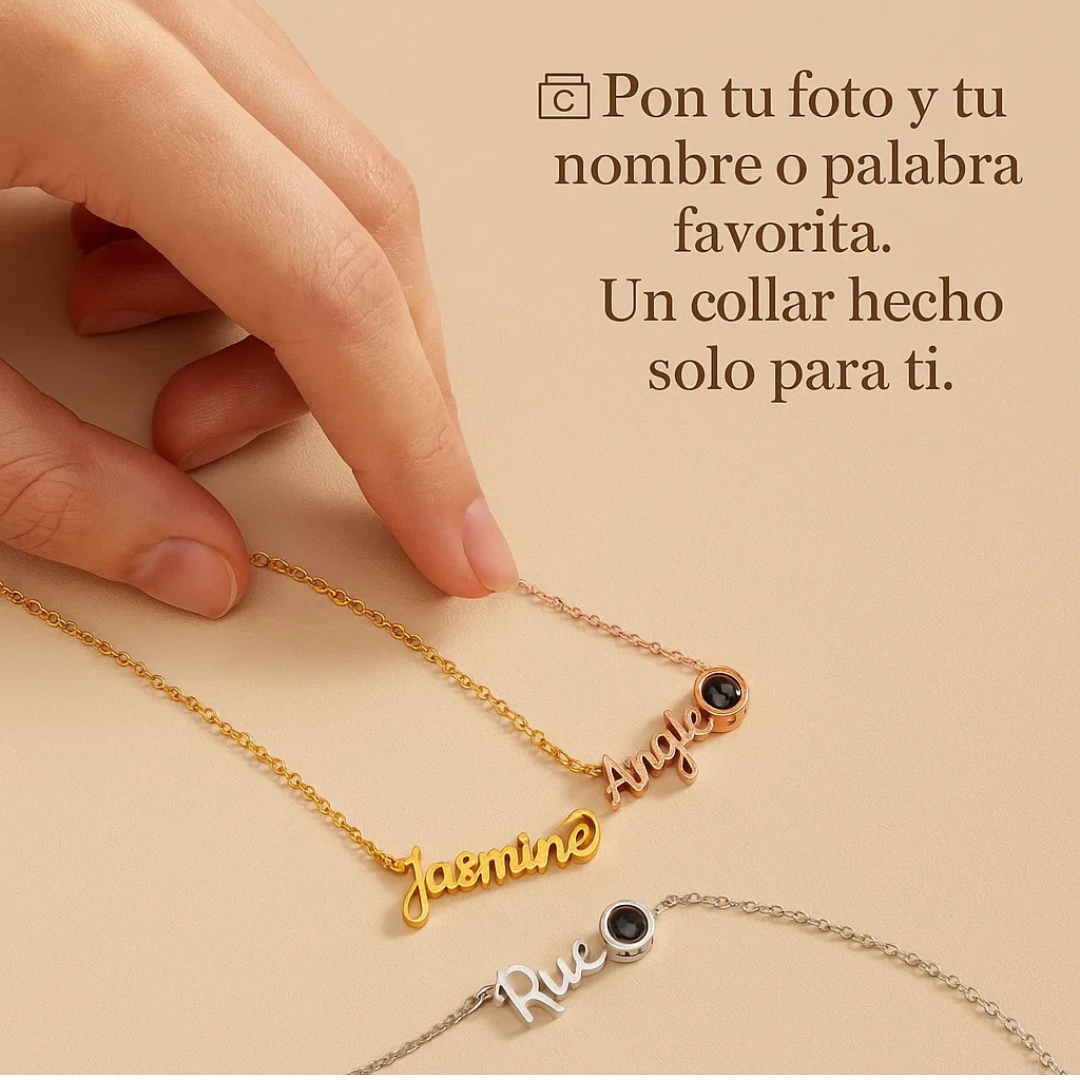 Siempre contigo❤️Collar personalizado con foto y nombre